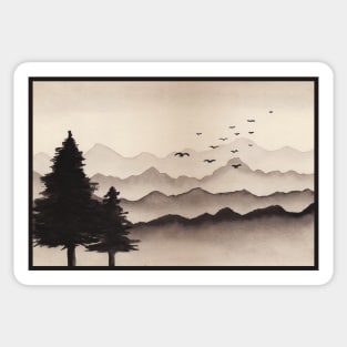 Misty Mountains Sticker